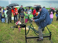 &copy; Sauda Diese ungew�hnliche Holzs�ge war einer der Attraktionen.