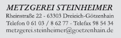 [ Metzgerei und Partyservice Steinheimer - Rheinstr. 22 - 63303 Dreieich ]