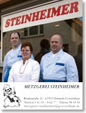 Men�plan der Metzgerei Steinheimer - w�chentlich aktualisiert